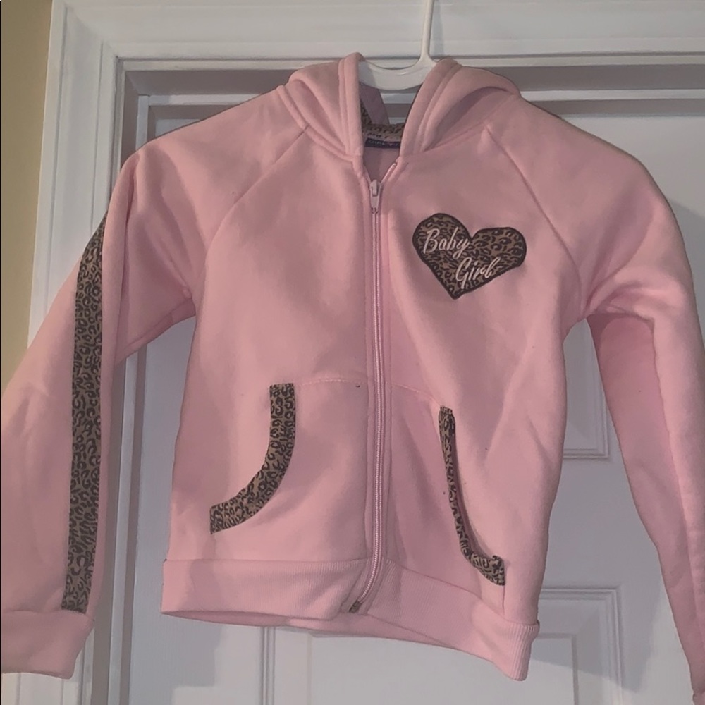 Light pink zip up hoodie